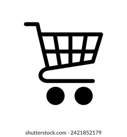 Shopping icon vector. Shopping cart icon. Trolley icon vector