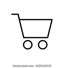 Shopping icon vector. Shopping cart icon. Trolley icon vector