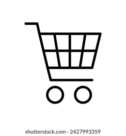 Shopping icon vector. Shopping cart icon. Trolley icon vector
