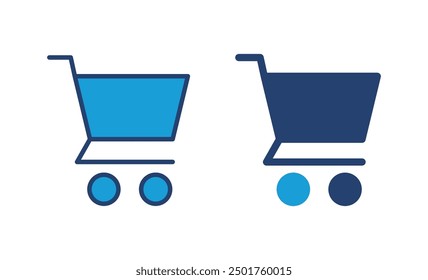 Shopping icon vector. Shopping cart icon. Trolley icon vector