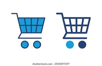 Shopping icon vector. Shopping cart icon. Trolley icon vector