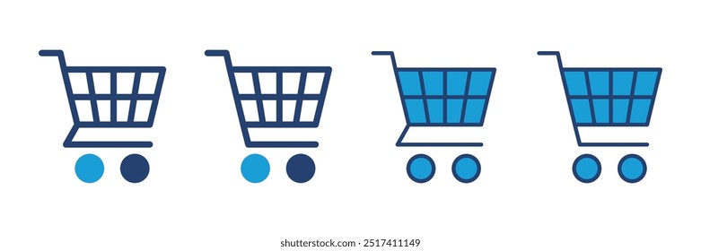 Shopping icon vector. Shopping cart icon. Trolley icon vector