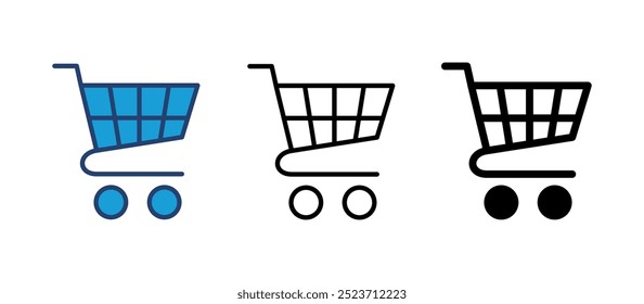 Shopping icon vector. Shopping cart icon. Trolley icon vector
