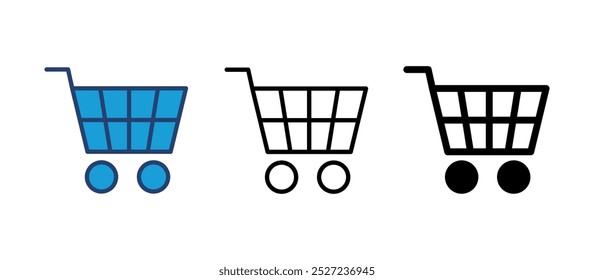 Shopping icon vector. Shopping cart icon. Trolley icon vector