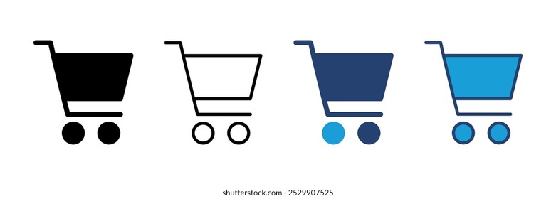 Shopping icon vector. Shopping cart icon. Trolley icon vector