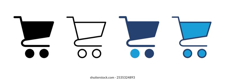 Shopping icon vector. Shopping cart icon. Trolley icon vector