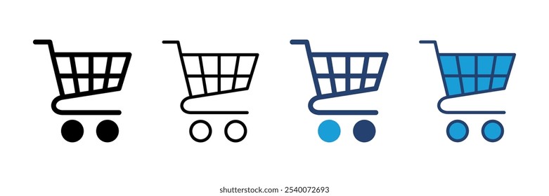 Shopping icon vector. Shopping cart icon. Trolley icon vector