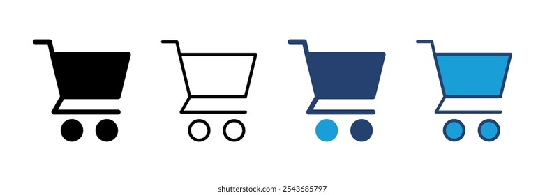 Shopping icon vector. Shopping cart icon. Trolley icon vector