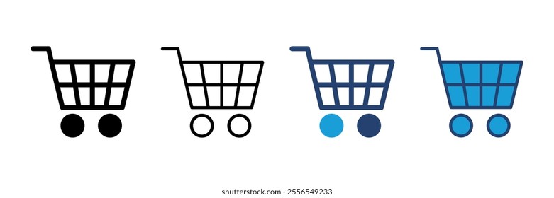 Shopping icon vector. Shopping cart icon. Trolley icon vector