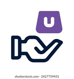 icono de compras. icono vectorial de doble tono para su sitio web, móvil, presentación y diseño de logotipo.