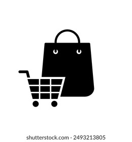 Shopping icon vector . ecommerce illustration sign. online store symbol.