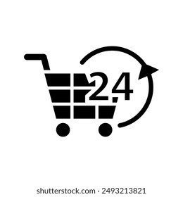 Shopping icon vector . ecommerce illustration sign. online store symbol.