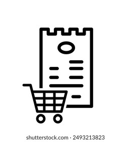 Shopping-Symbol Vektorgrafik . E-Commerce-Illustrationszeichen. Online-Shop-Symbol.