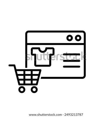 Shopping icon vector . ecommerce illustration sign. online store symbol.
