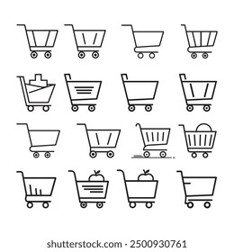 Conjunto de iconos de archivo eps de Vector de icono de compras.