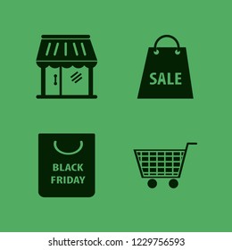 shopping icon. shopping vector icons set shopping cart, shop and shopping bag