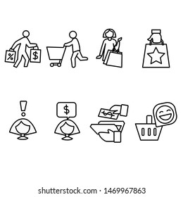 Shopping icon in vector illustration.