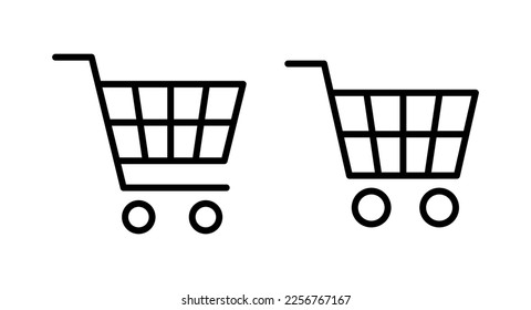 Shopping icon vector illustration. Shopping cart sign and symbol. Trolley icon