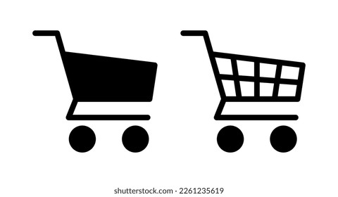 Shopping icon vector illustration. Shopping cart sign and symbol. Trolley icon