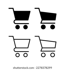 Shopping icon vector illustration. Shopping cart sign and symbol. Trolley icon