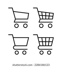 Shopping icon vector illustration. Shopping cart sign and symbol. Trolley icon