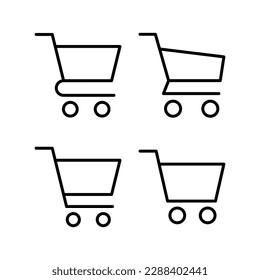 Shopping icon vector illustration. Shopping cart sign and symbol. Trolley icon