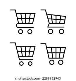 Shopping icon vector illustration. Shopping cart sign and symbol. Trolley icon