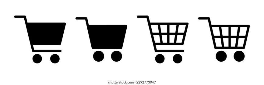 Shopping icon vector illustration. Shopping cart sign and symbol. Trolley icon