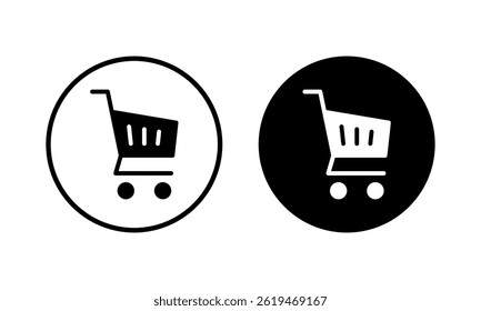 Shopping icon vector illustration. Shopping cart sign and symbol. Trolley icon