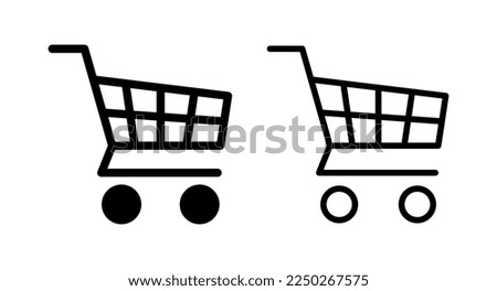Shopping icon vector illustration. Shopping cart sign and symbol. Trolley icon