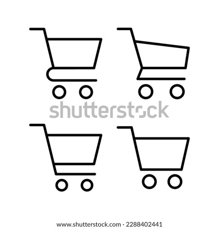 Shopping icon vector illustration. Shopping cart sign and symbol. Trolley icon