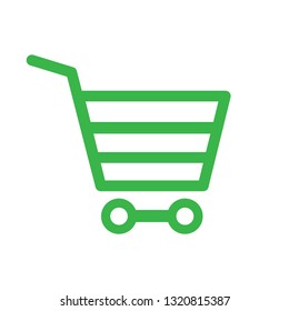 Shopping icon vector isolated on white background. Modern shopping icon for web site, app, add, internet button, logo and design template. Business concept, vector illustration