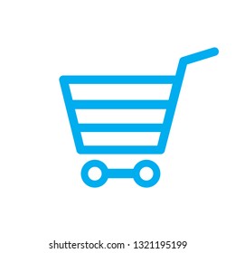 Shopping icon vector isolated on white background. Modern shopping icon for web site, app, add, internet button, logo and design template. Business concept, vector illustration