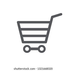 Shopping icon vector isolated on white background. Modern shopping icon for web site, app, add, internet button, logo and design template. Business concept, vector illustration