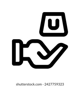 icono de compras. icono de línea vectorial para su sitio web, móvil, presentación y diseño de logotipo.