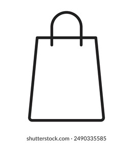 Vector del icono de compras sobre fondo blanco