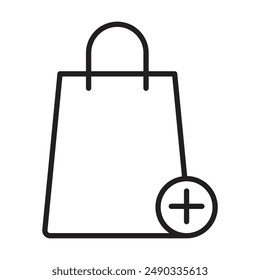 shopping icon vector on white background