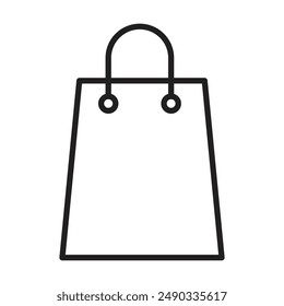 Vector del icono de compras sobre fondo blanco