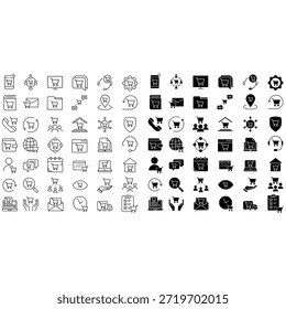 Shopping icon vector set. Online shopping Illustration sign collection. Purchases symbol. Sale logo.