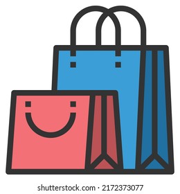 SHOPPPING Icon Vector Symbol Einfaches Design für die Verwendung in Grafiken Web Report Logo Infografiken