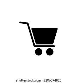 Shopping icon vector for web and mobile app. Shopping cart sign and symbol. Trolley icon