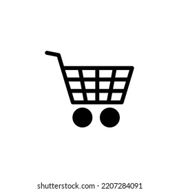 Vector de iconos de compras para aplicaciones web y móviles. Signo y símbolo del carro de la compra. Icono de trolebús