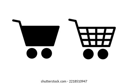 Shopping icon vector for web and mobile app. Shopping cart sign and symbol. Trolley icon