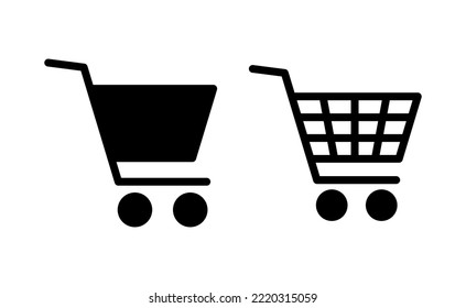 Shopping icon vector for web and mobile app. Shopping cart sign and symbol. Trolley icon