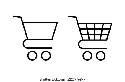 Shopping icon vector for web and mobile app. Shopping cart sign and symbol. Trolley icon