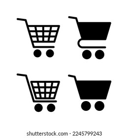 Shopping icon vector for web and mobile app. Shopping cart sign and symbol. Trolley icon
