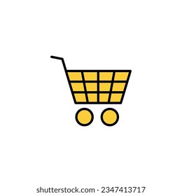 Shopping icon vector for web and mobile app. Shopping cart sign and symbol. Trolley icon