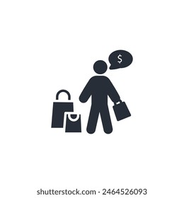 shopping icon. vector.Editable stroke.linear style sign for use web design,logo.Symbol illustration.