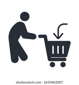 Shopping icon. vector.Editable stroke.linear style sign for use web design,logo.Symbol illustration.
