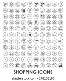 shopping icon for web design. vector illustration